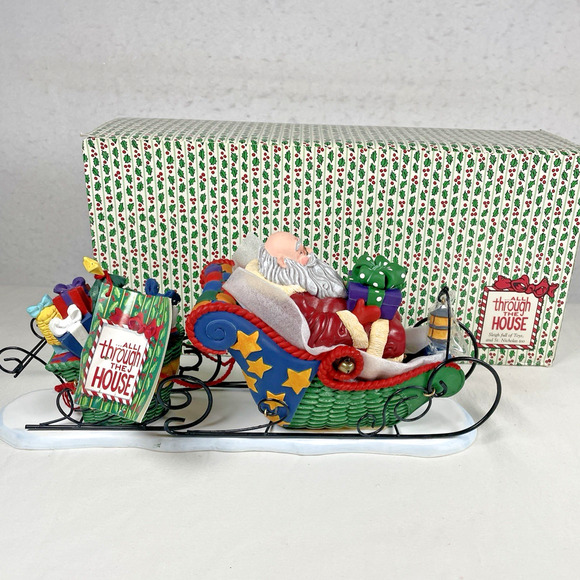 Dept 56 All Through The House: Sleigh Full of Toys St Nicholas Too Santa Figure - Picture 1 of 15